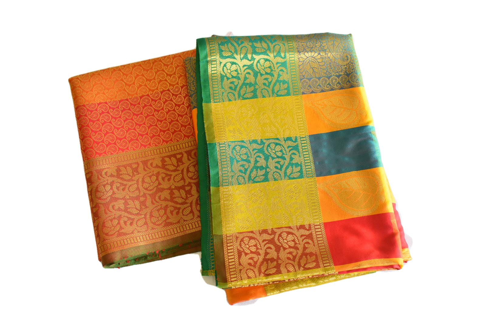 SGF11 Women's Kanjivaram Soft Lichi Silk Saree With Blouse Piece (Yellow- Green) : Amazon.in: Fashion