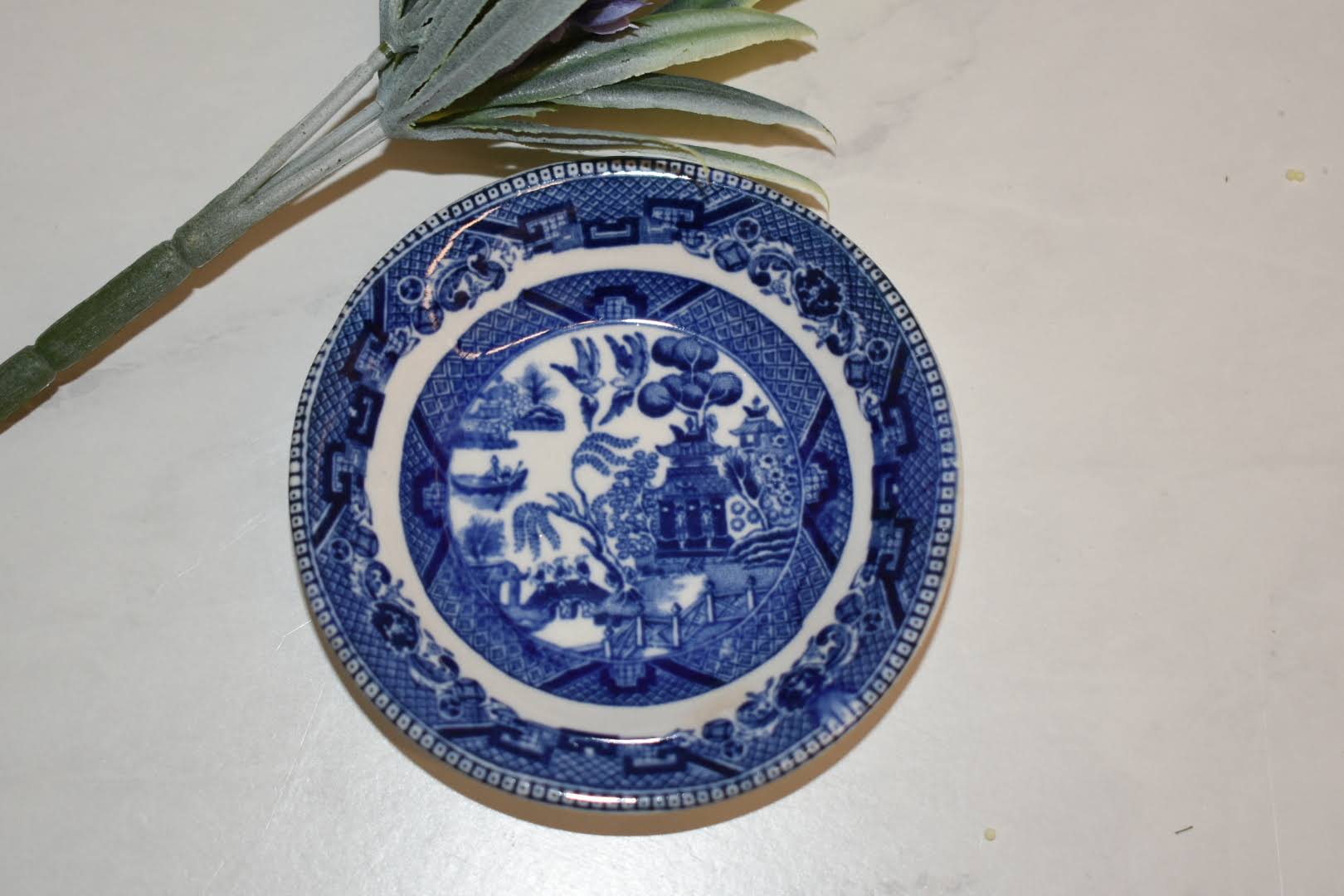 Oriental Blue White Floral Design - Home Décor - Mini Plate